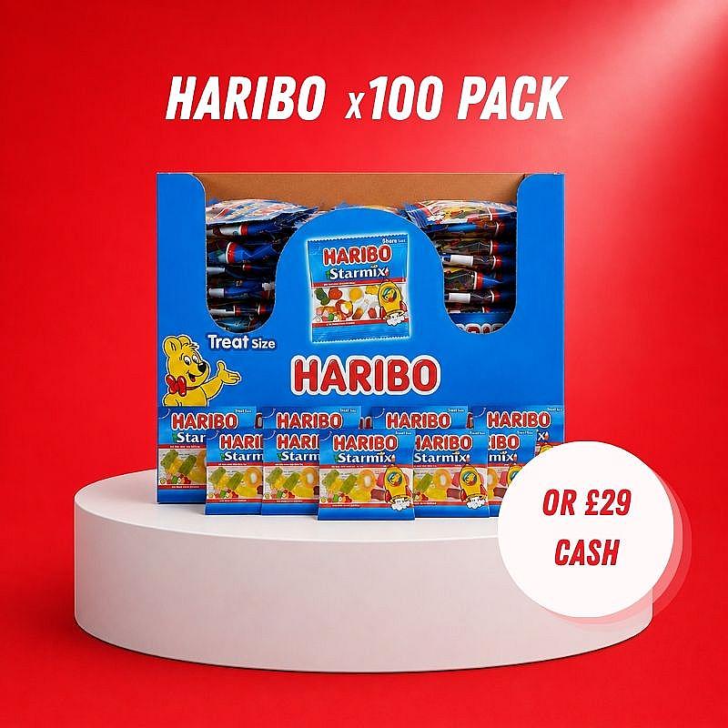 Haribo 100 pack or cash 