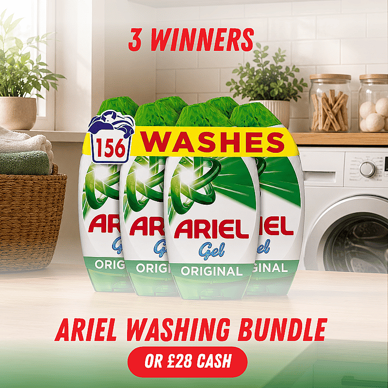 Ariel Washing Bundle or Cash 