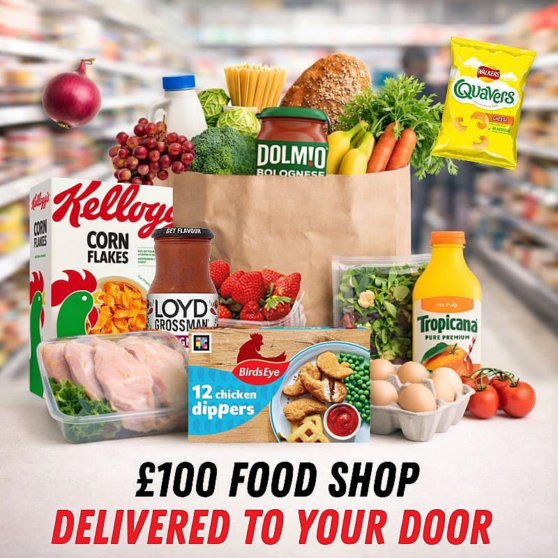 £100 Food Shop or Cash