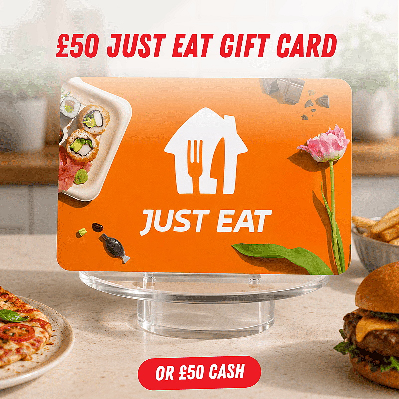 £50 Just Eat Gift Card or Cash 