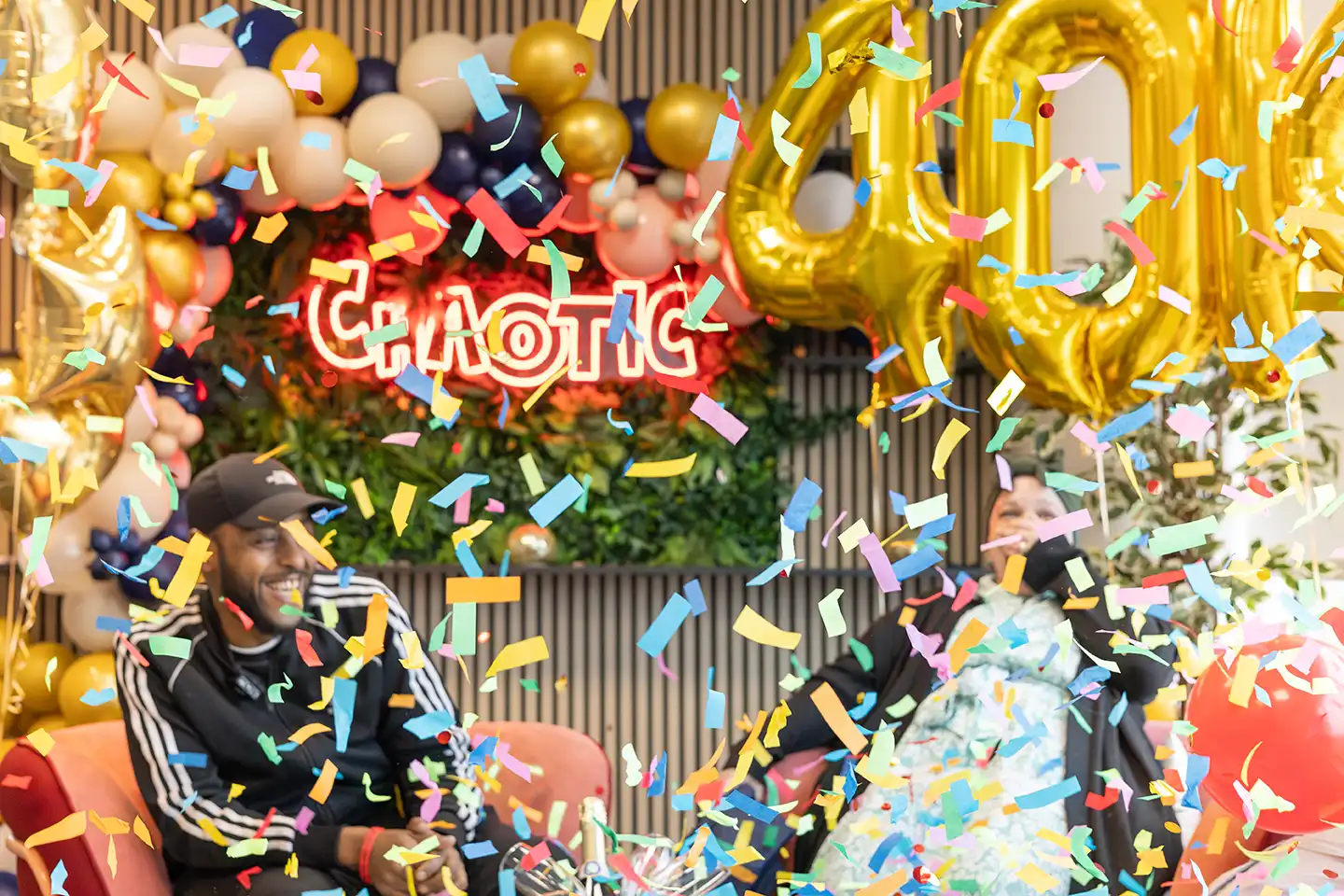 Winner celebration at the Chaotic HQ experience room